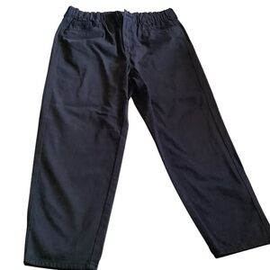 Sz 14 Black Denim Elastic Waist 100% Cotton, Relaxed Jeans